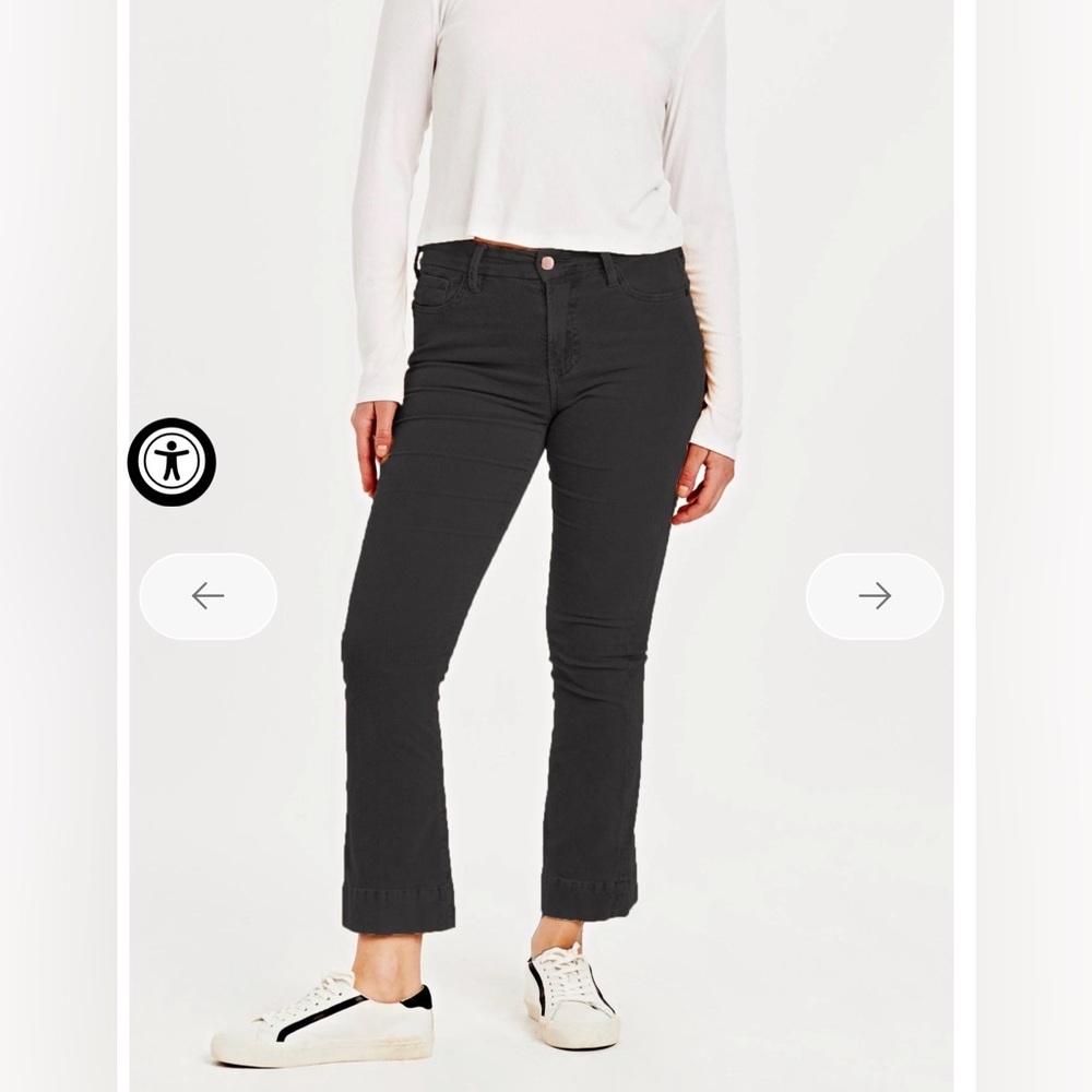 Dear John Black Jeanne Flare Crop Jeans Size 27